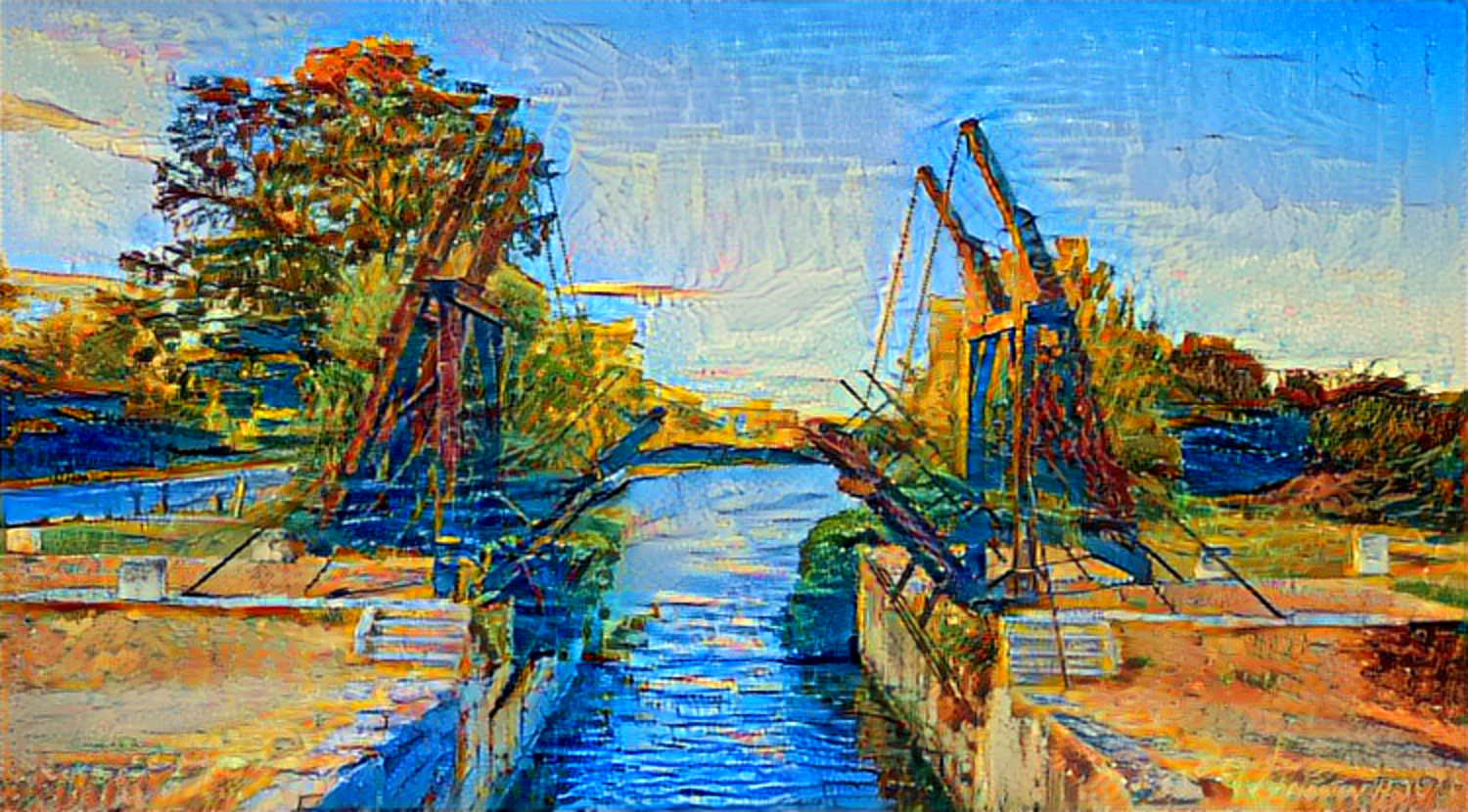 Result: The Langlois Bridge at Arles, Neural Style Transfer