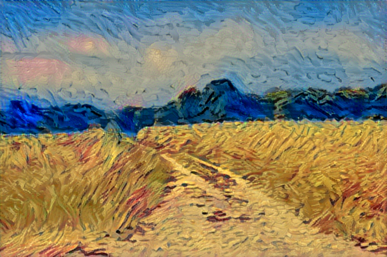 Result: Wheatfield with Crows, Neural Style Transfer