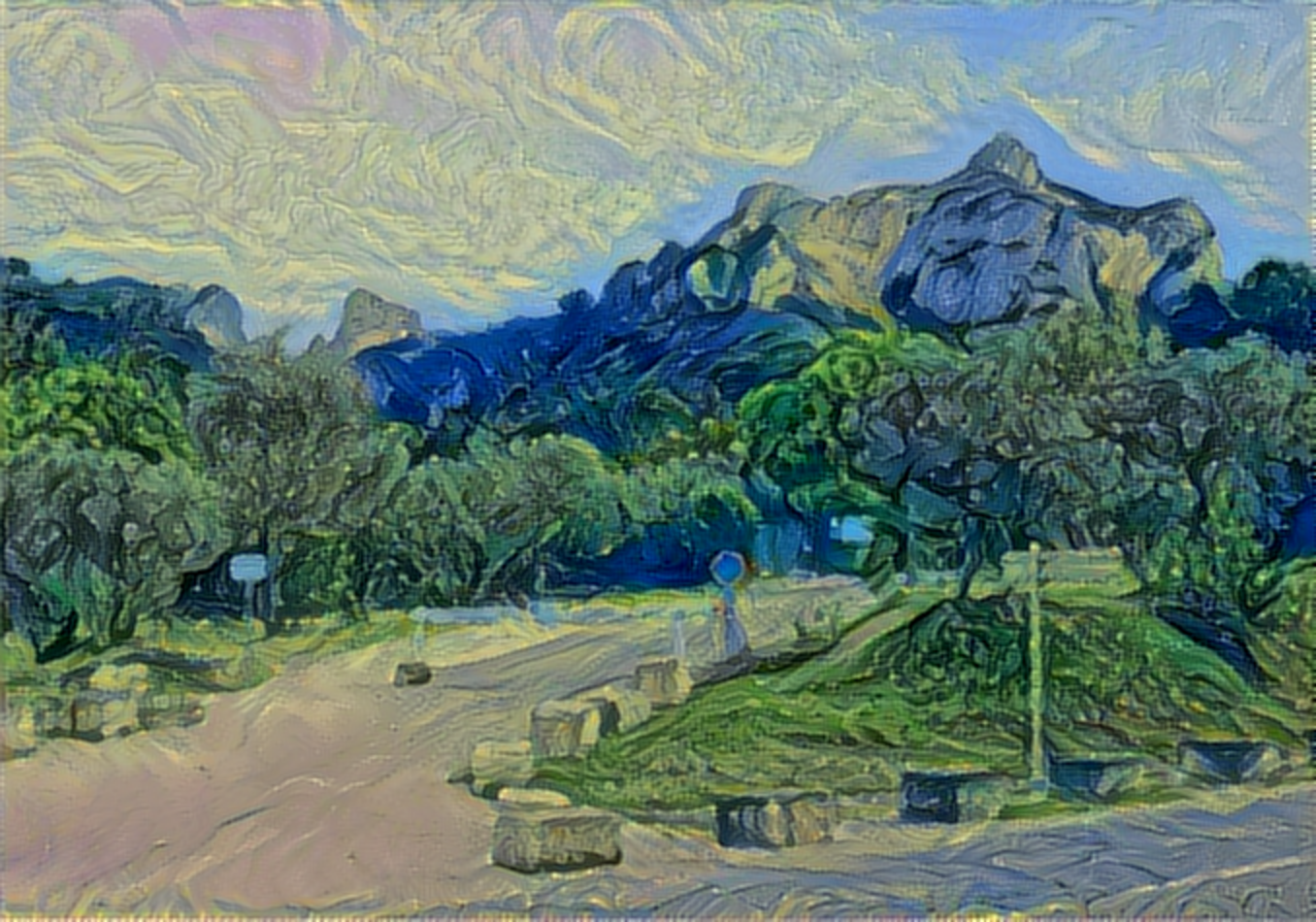 Result: The Olive Trees. Saint Rémy, Neural Style Transfer