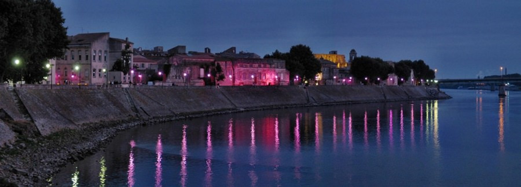 Content Image: Current view of Rhone in Night time. Fair Use
